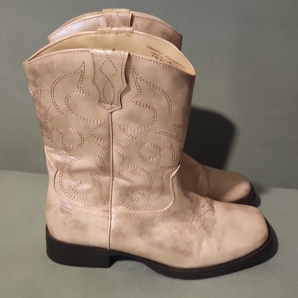 WONDER NATION. SIZE 5. Metallic Western Boots